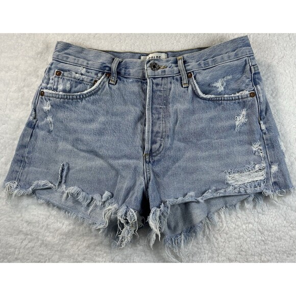 AGOLDE Pants - AGOLDE Shorts Womens Sz 26 Parker Cutoff Distressed Designer Denim Daisy Duke
